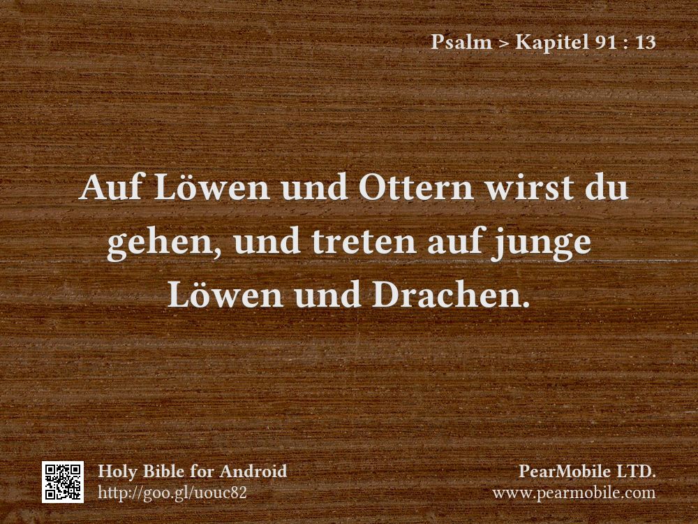 Psalm, Kapitel 91:13